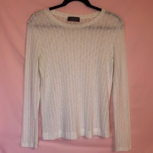 Cherish Off-White Ribbed Sweater